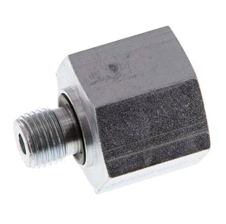 G 1/4'' x G 1/2'' M/F Verzinkter Stahl Reduzieradapter 630 bar - Hydraulik [2 Stück]