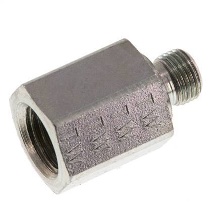 G 1/8'' x G 1/4'' M/F Verzinkter Stahl Reduzieradapter 630 bar - Hydraulik [2 Stück]