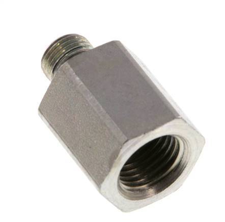 G 1/8'' x G 1/4'' M/F Zinc plated Steel Reducing Adapter 630 Bar - Hydraulic [2 Pieces]