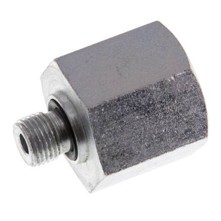 G 1/8'' x G 3/8'' M/F Verzinkter Stahl Reduzieradapter 630 bar - hydraulisch