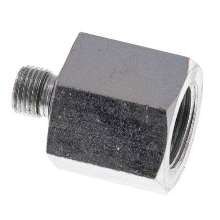 G 1/8'' x G 3/8'' M/F Verzinkter Stahl Reduzieradapter 630 bar - hydraulisch