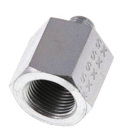 G 1/8'' x G 3/8'' M/F Verzinkter Stahl Reduzieradapter 630 bar - hydraulisch