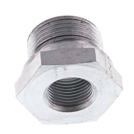 G 3/4'' x G 3/8'' M/F Verzinkter Stahl Reduzierstück 400 Bar - Hydraulik [2 Stück]