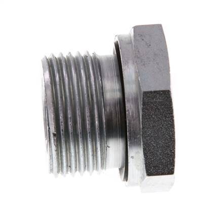 G 3/4'' x G 3/8'' M/F Verzinkter Stahl Reduzierstück 400 Bar - Hydraulik [2 Stück]