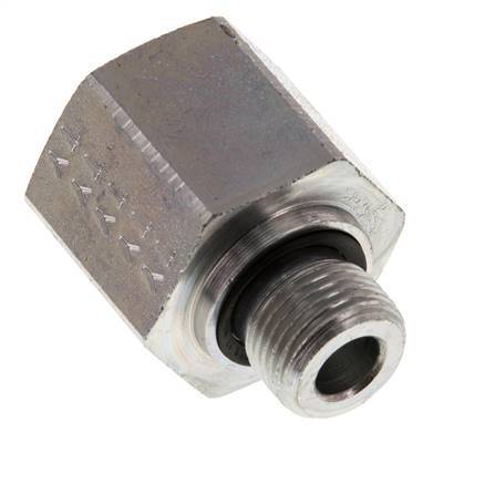 G 3/8'' x G 1/2'' M/F Verzinkter Stahl Reduzieradapter 630 bar - Hydraulik [2 Stück]