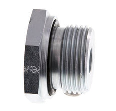 G 1'' x G 1/4'' M/F Verzinkter Stahl Reduzieradapter 400 Bar - Hydraulisch