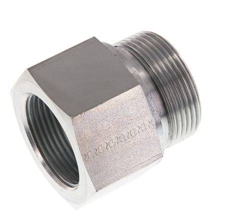 G 1 1/2'' x G 1 1/4'' M/F Verzinkter Stahl Reduzieradapter 315 bar - hydraulisch