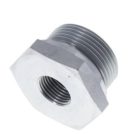 G 1 1/4'' x G 1/2'' M/F Verzinkter Stahl Reduzieradapter 400 Bar - Hydraulisch