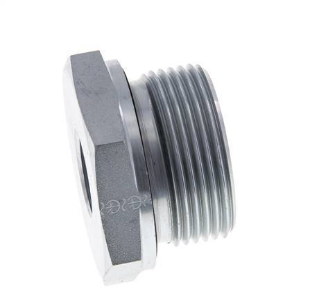 G 1 1/4'' x G 1/2'' M/F Verzinkter Stahl Reduzieradapter 400 Bar - Hydraulisch