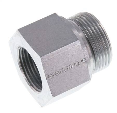 G 1 1/4'' x G 1'' M/F Verzinkter Stahl Reduzieradapter 400 Bar - Hydraulisch