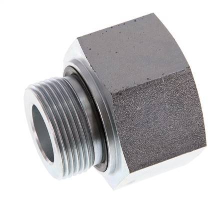 G 1 1/4'' x G 1 1/2'' M/F Verzinkter Stahl Reduzieradapter 315 bar - hydraulisch