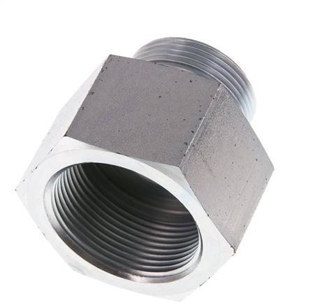 G 1 1/4'' x G 1 1/2'' M/F Verzinkter Stahl Reduzieradapter 315 bar - hydraulisch