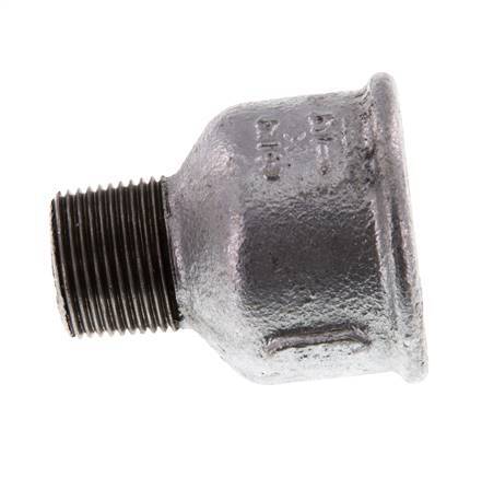 R 3/4'' x Rp 1 1/4'' M/F Zinc plated Cast iron Reducing Adapter 25 Bar