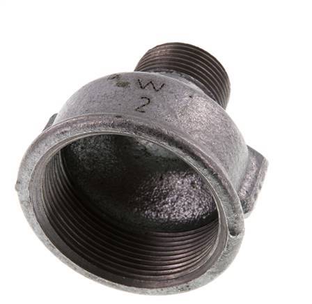 R 1'' x Rp 2'' M/F Zinc plated Cast iron Reducing Adapter 25 Bar