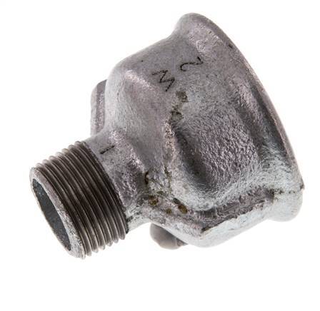 R 1'' x Rp 2'' M/F Zinc plated Cast iron Reducing Adapter 25 Bar
