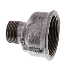 R 1'' x Rp 2'' M/F Zinc plated Cast iron Reducing Adapter 25 Bar