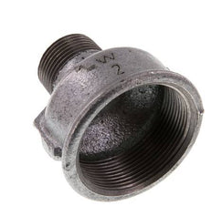 R 1'' x Rp 2'' M/F Zinc plated Cast iron Reducing Adapter 25 Bar