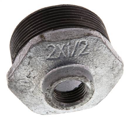 R 2'' x Rp 1/2'' M/F Verzinktes Gusseisen Reduzierring 25 Bar