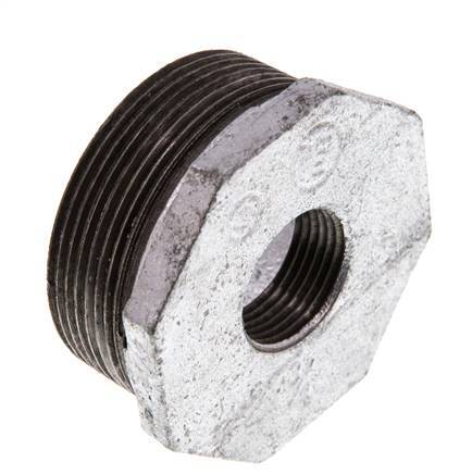 R 2'' x Rp 3/4'' M/F Verzinktes Gusseisen Reduzierring 25 Bar