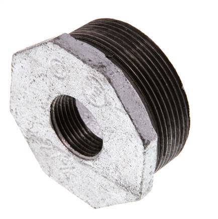R 2'' x Rp 3/4'' M/F Verzinktes Gusseisen Reduzierring 25 Bar