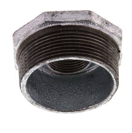 R 2'' x Rp 3/4'' M/F Verzinktes Gusseisen Reduzierring 25 Bar