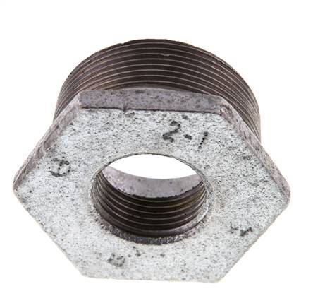 R 2'' x Rp 1'' M/F Verzinktes Gusseisen Reduzierring 25 Bar