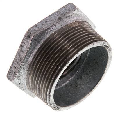 R 2'' x Rp 1'' M/F Verzinktes Gusseisen Reduzierring 25 Bar