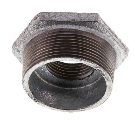 R 2'' x Rp 1'' M/F Verzinktes Gusseisen Reduzierring 25 Bar