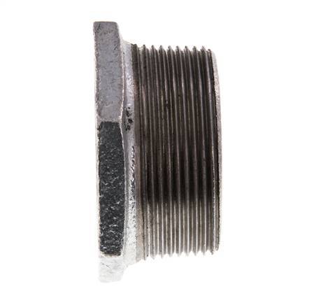 R 2'' x Rp 1 1/2'' M/F Verzinktes Gusseisen Reduzierring 25 Bar