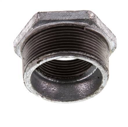 R 2'' x Rp 1 1/4'' M/F Verzinktes Gusseisen Reduzierring 25 Bar