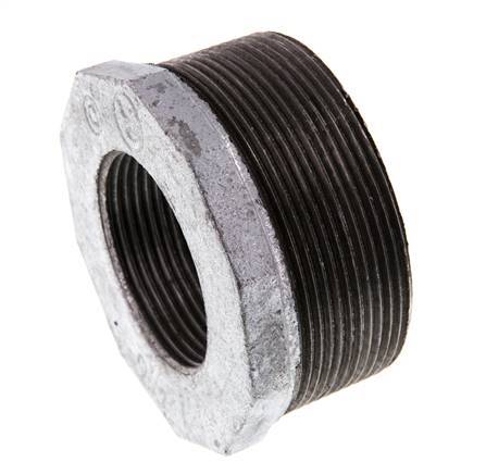 R 2 1/2'' x Rp 1 1/2'' M/F Verzinktes Gusseisen Reduzierring 25 Bar