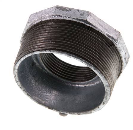 R 2 1/2'' x Rp 1 1/2'' M/F Verzinktes Gusseisen Reduzierring 25 Bar