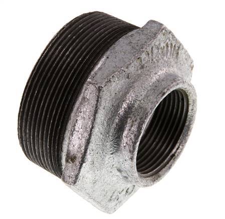 R 2 1/2'' x Rp 1 1/4'' M/F Verzinktes Gusseisen Reduzierring 25 Bar