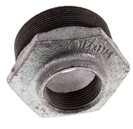 R 2 1/2'' x Rp 1 1/4'' M/F Verzinktes Gusseisen Reduzierring 25 Bar
