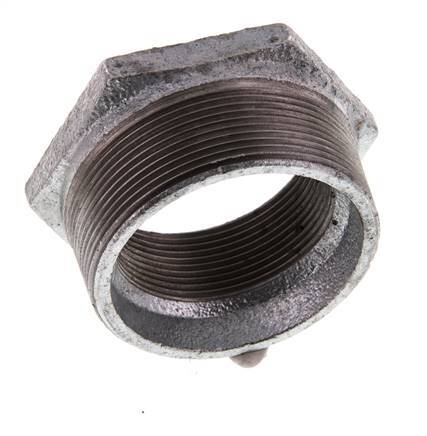 R 2 1/2'' x Rp 2'' M/F Verzinktes Gusseisen Reduzierring 25 Bar
