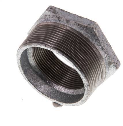 R 2 1/2'' x Rp 2'' M/F Verzinktes Gusseisen Reduzierring 25 Bar