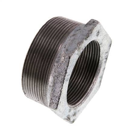 R 2 1/2'' x Rp 2'' M/F Verzinktes Gusseisen Reduzierring 25 Bar