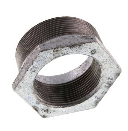 R 2 1/2'' x Rp 2'' M/F Verzinktes Gusseisen Reduzierring 25 Bar