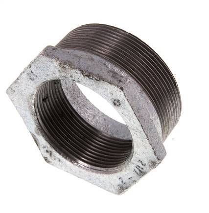R 2 1/2'' x Rp 2'' M/F Verzinktes Gusseisen Reduzierring 25 Bar