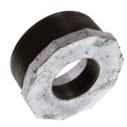 R 3'' x Rp 1 1/2'' M/F Verzinktes Gusseisen Reduzierring 25 Bar