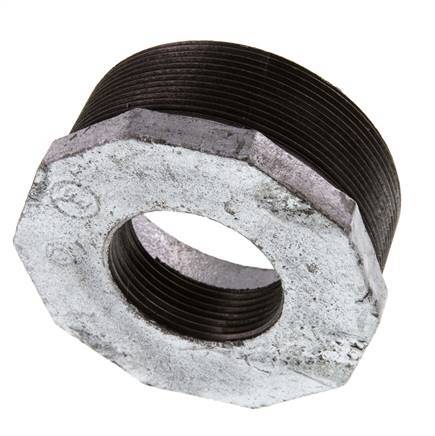 R 3'' x Rp 1 1/2'' M/F Verzinktes Gusseisen Reduzierring 25 Bar