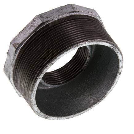 R 3'' x Rp 1 1/2'' M/F Verzinktes Gusseisen Reduzierring 25 Bar