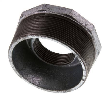 R 3'' x Rp 1 1/2'' M/F Verzinktes Gusseisen Reduzierring 25 Bar