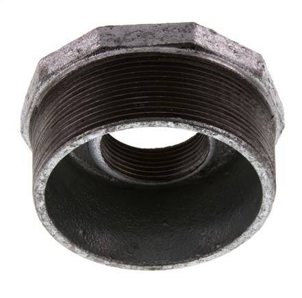 R 3'' x Rp 1 1/4'' M/F Verzinktes Gusseisen Reduzierring 25 Bar