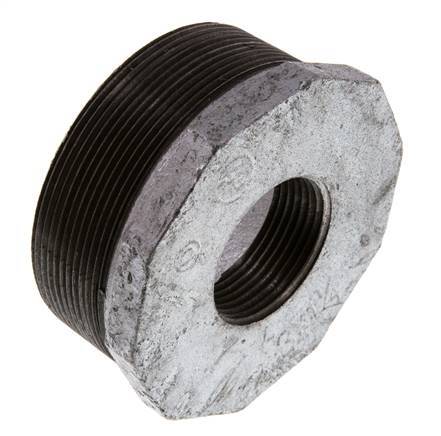 R 3'' x Rp 1 1/4'' M/F Verzinktes Gusseisen Reduzierring 25 Bar