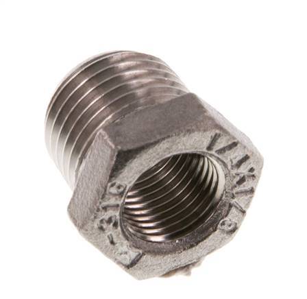 R 1/4'' x Rp 1/8'' M/F Stainless steel Reducing Ring 16 Bar [2 Pieces]