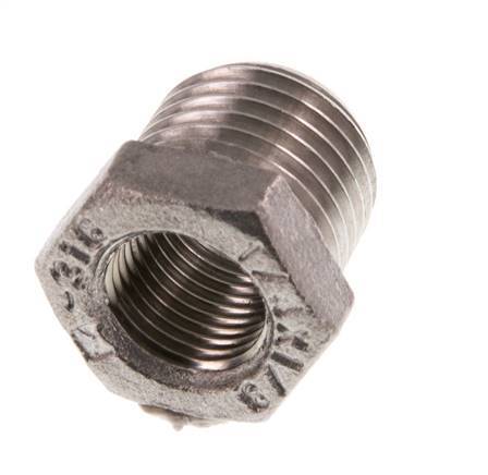 R 1/4'' x Rp 1/8'' M/F Stainless steel Reducing Ring 16 Bar [2 Pieces]