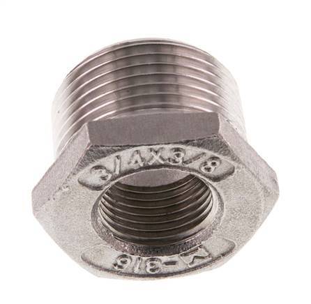 R 3/4'' x Rp 3/8'' M/F Stainless steel Reducing Ring 16 Bar [2 Pieces]