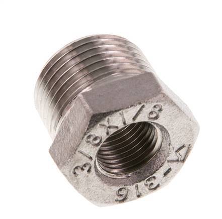 R 3/8'' x Rp 1/8'' M/F Stainless steel Reducing Ring 16 Bar [2 Pieces]