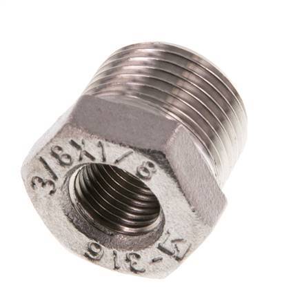 R 3/8'' x Rp 1/8'' M/F Stainless steel Reducing Ring 16 Bar [2 Pieces]